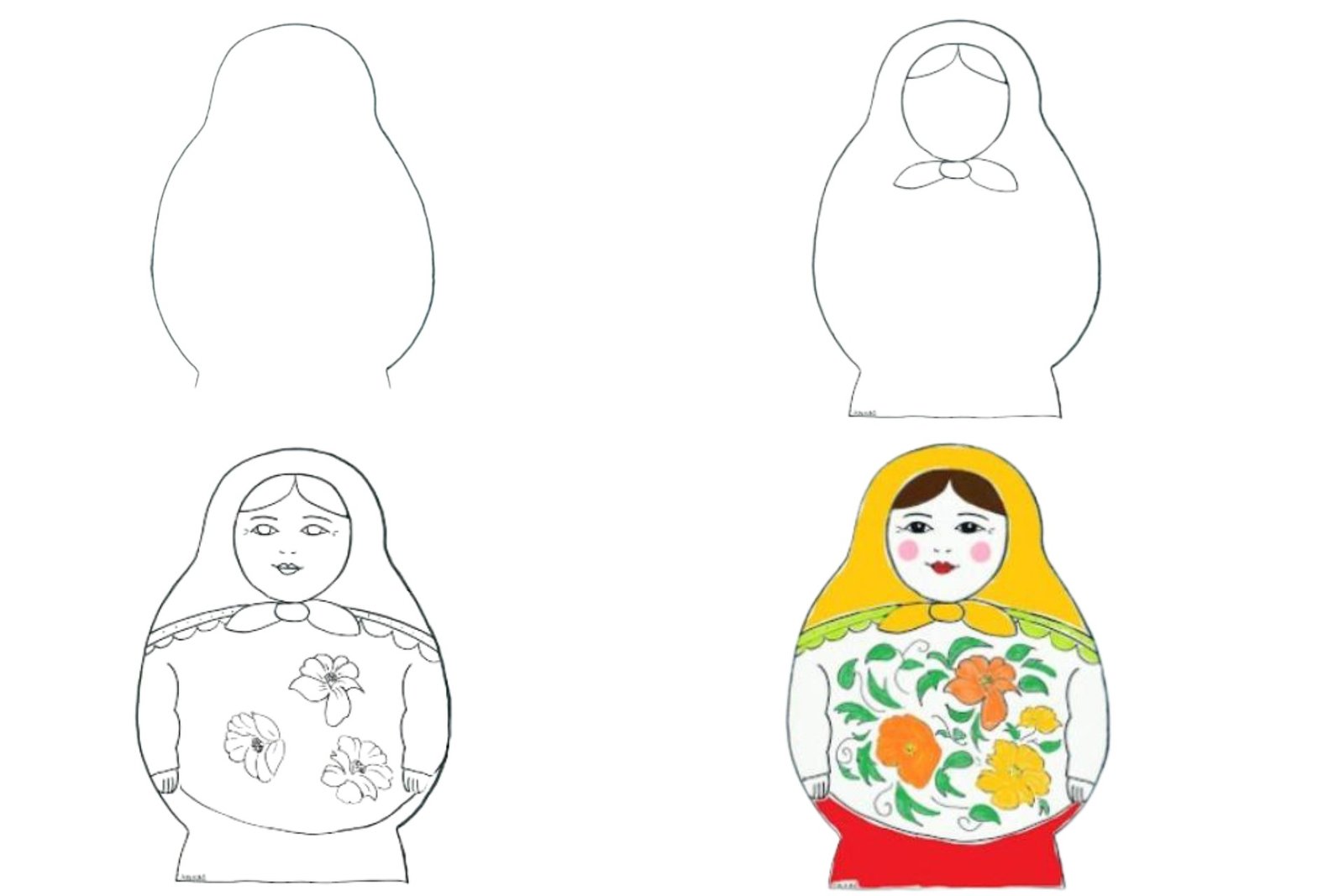 How To Draw A Nested Doll