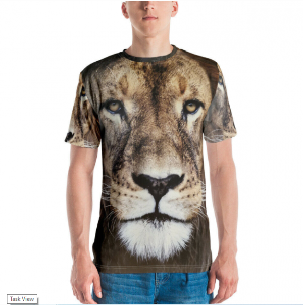 Lion’s Head on Men’s T-shirt